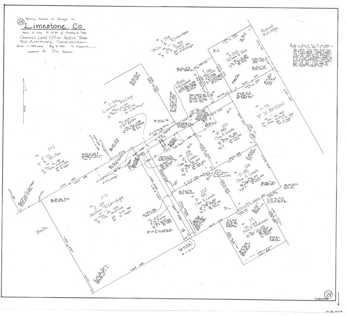 70574, Limestone County Working Sketch 24, General Map Collection