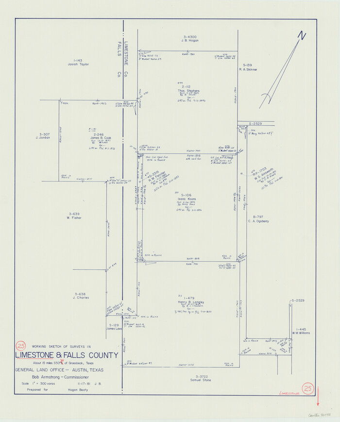 70575, Limestone County Working Sketch 25, General Map Collection