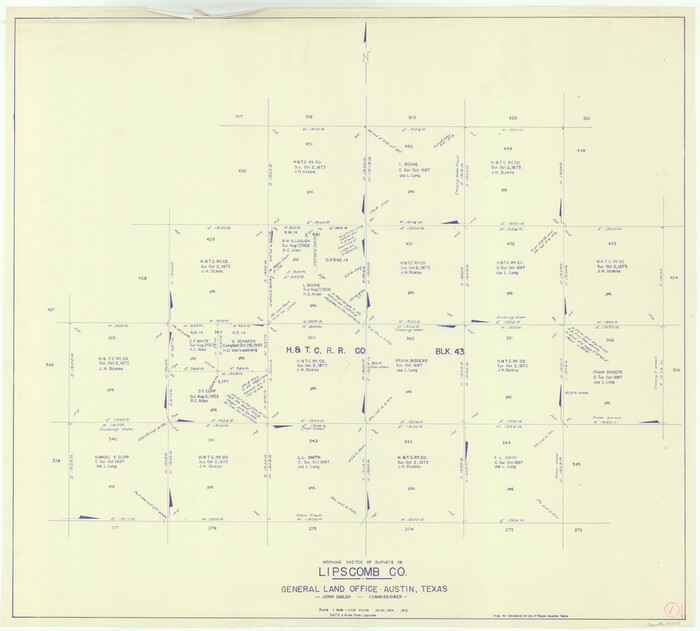 70577, Lipscomb County Working Sketch 1, General Map Collection