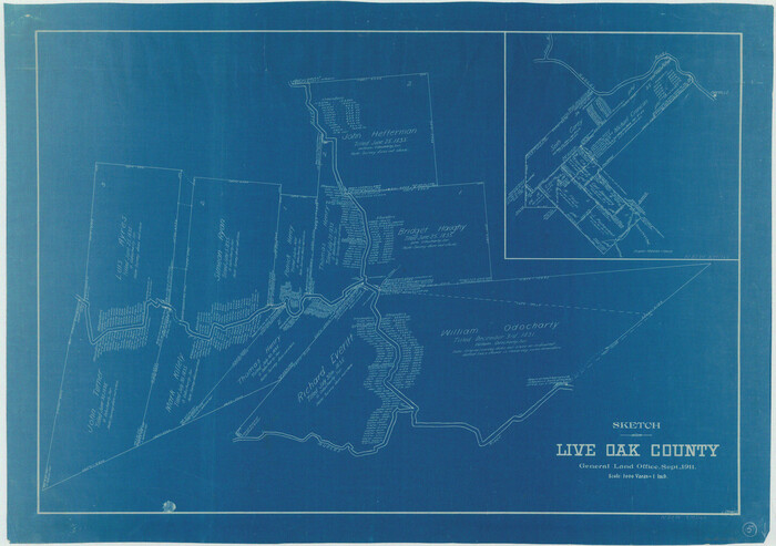 70590, Live Oak County Working Sketch 5, General Map Collection