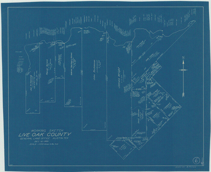 70591, Live Oak County Working Sketch 6, General Map Collection