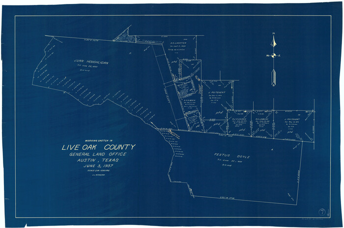 70592, Live Oak County Working Sketch 7, General Map Collection