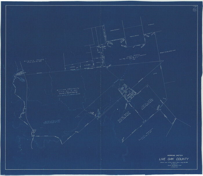 70594, Live Oak County Working Sketch 9, General Map Collection