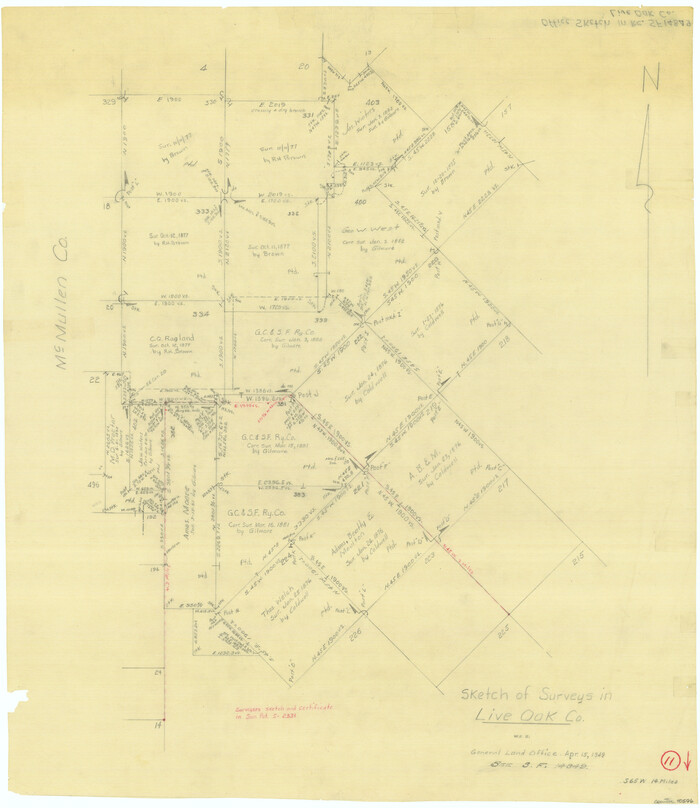 70596, Live Oak County Working Sketch 11, General Map Collection