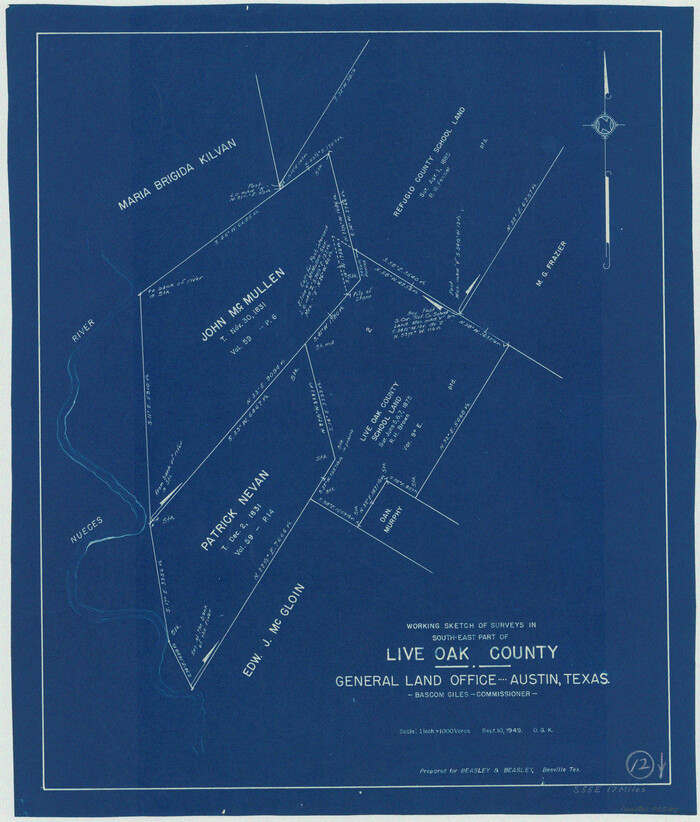70597, Live Oak County Working Sketch 12, General Map Collection