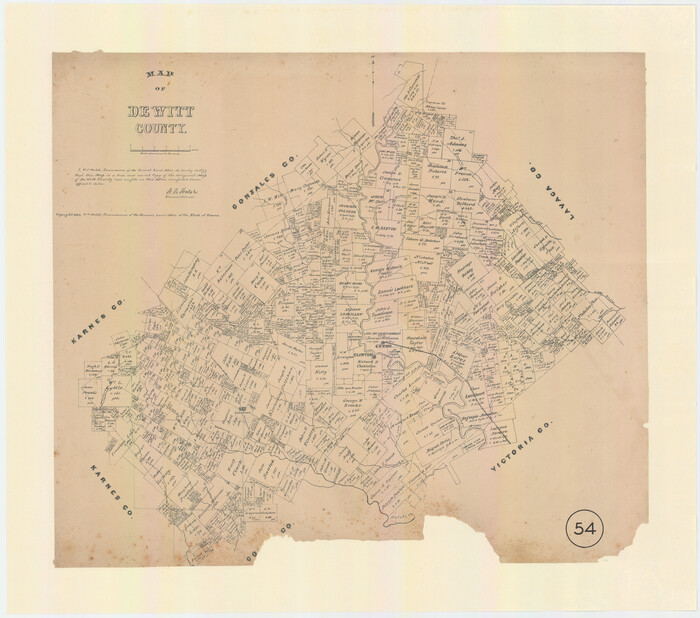 706, Map of Dewitt County, Texas, Maddox Collection