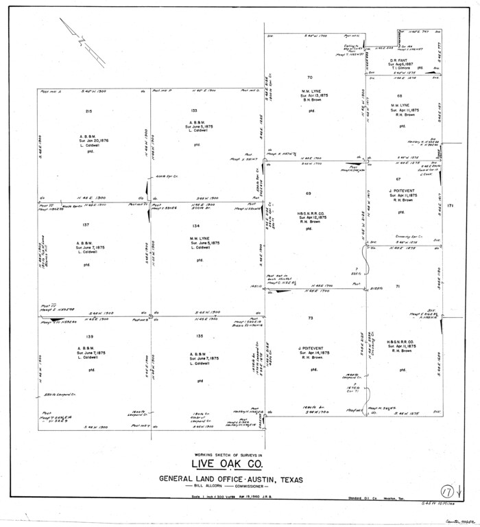 70602, Live Oak County Working Sketch 17, General Map Collection