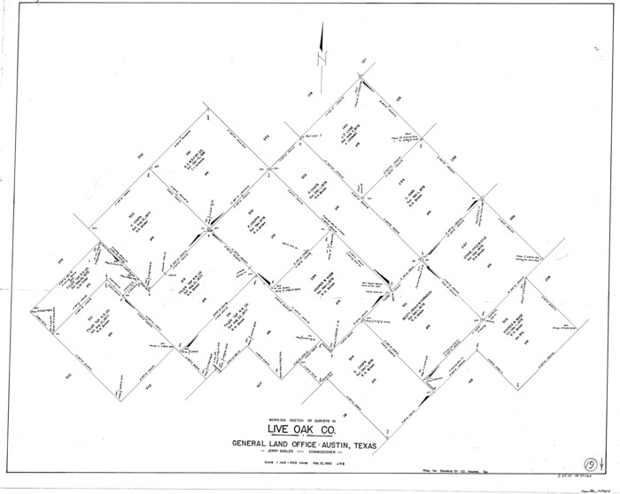 70604, Live Oak County Working Sketch 19, General Map Collection