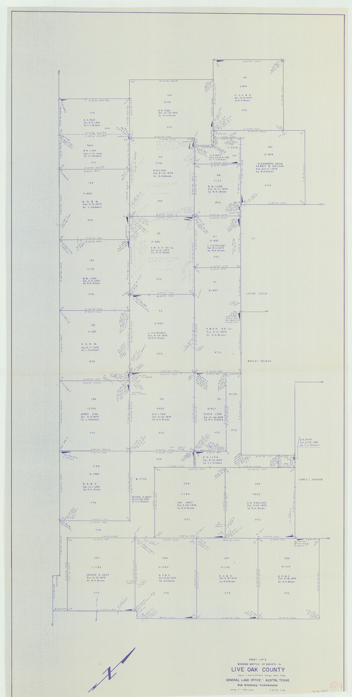 70607, Live Oak County Working Sketch 22, General Map Collection