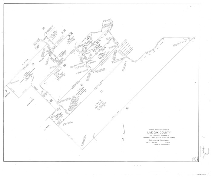 70609, Live Oak County Working Sketch 24, General Map Collection
