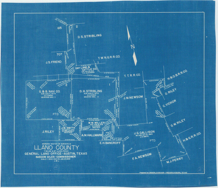 70620, Llano County Working Sketch 2, General Map Collection