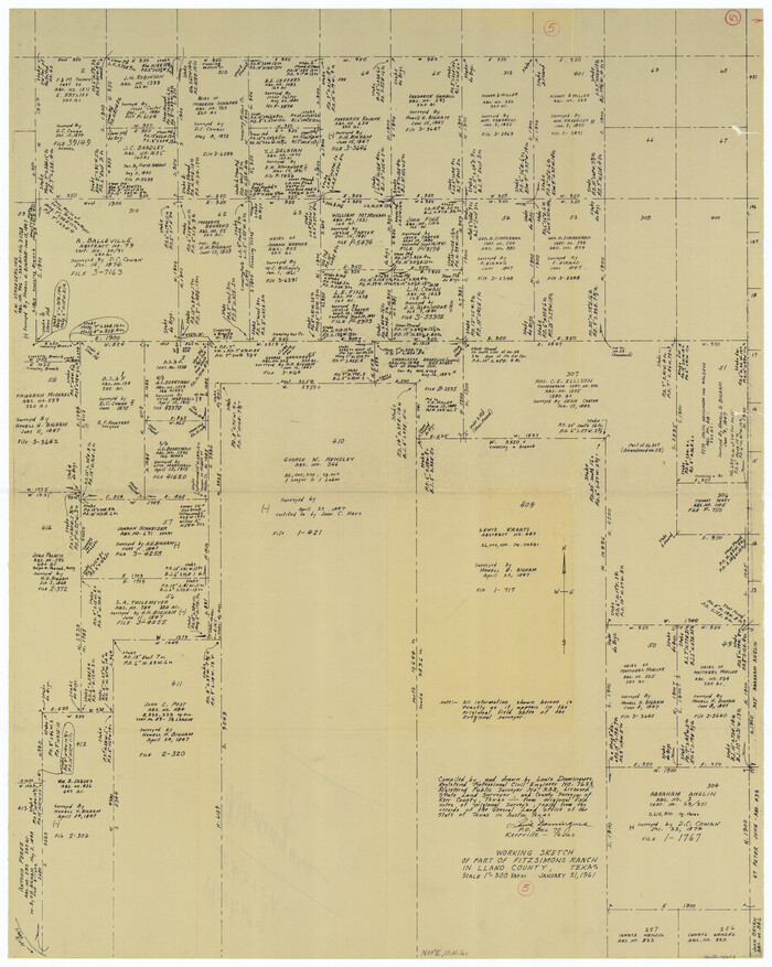70623, Llano County Working Sketch 5, General Map Collection