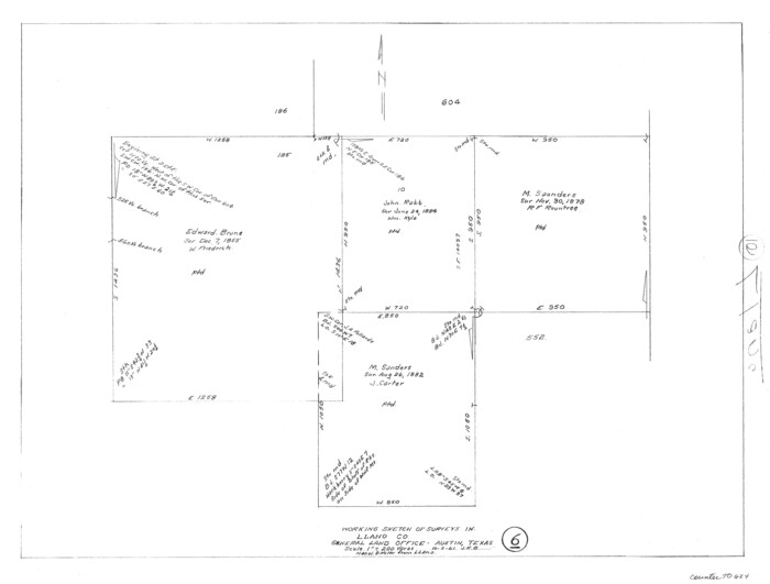 70624, Llano County Working Sketch 6, General Map Collection