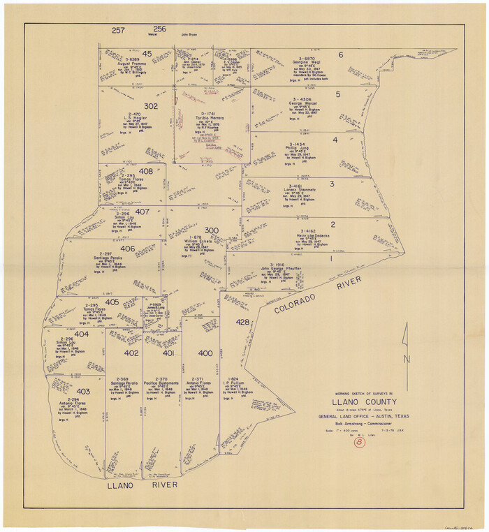 70626, Llano County Working Sketch 8, General Map Collection