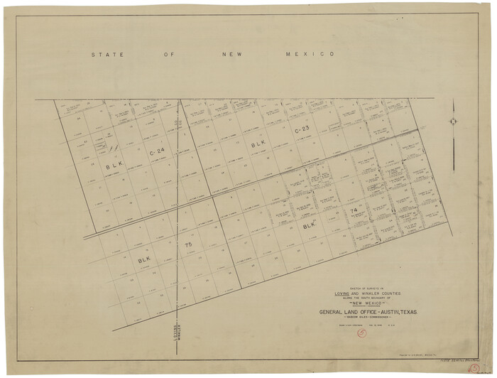 70637, Loving County Working Sketch 5, General Map Collection
