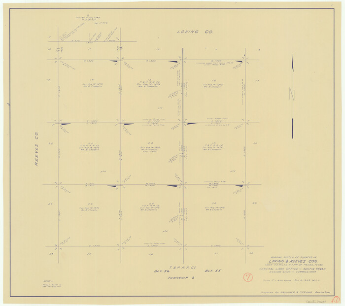 70639, Loving County Working Sketch 7, General Map Collection