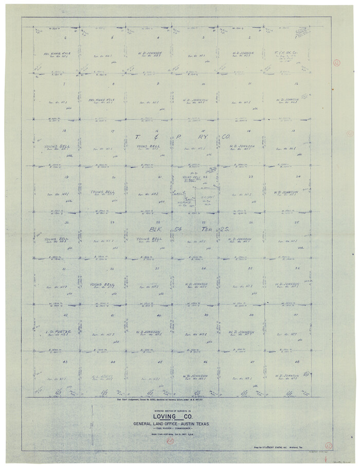 70645, Loving County Working Sketch 12, General Map Collection
