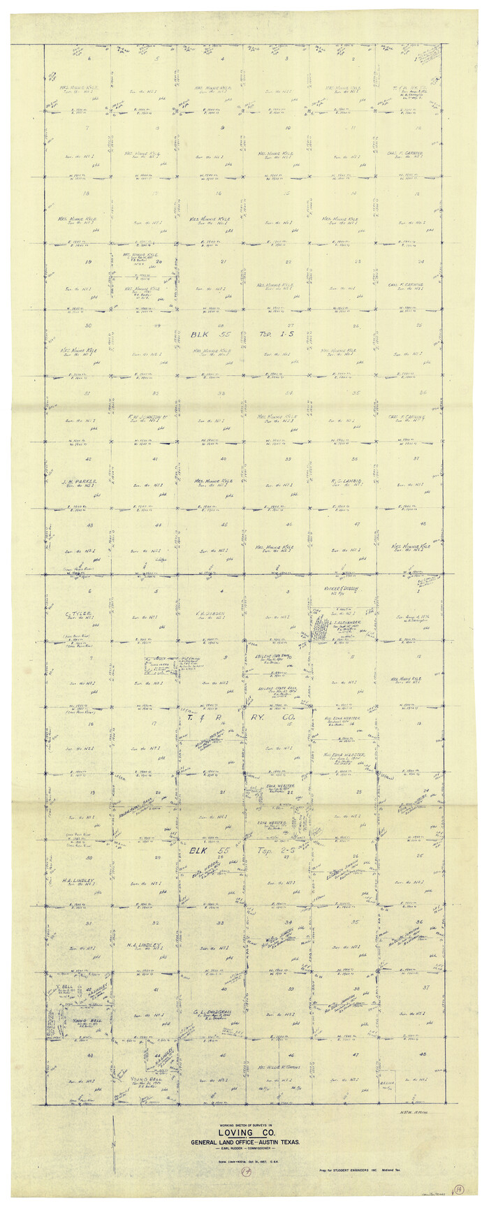 70647, Loving County Working Sketch 14, General Map Collection