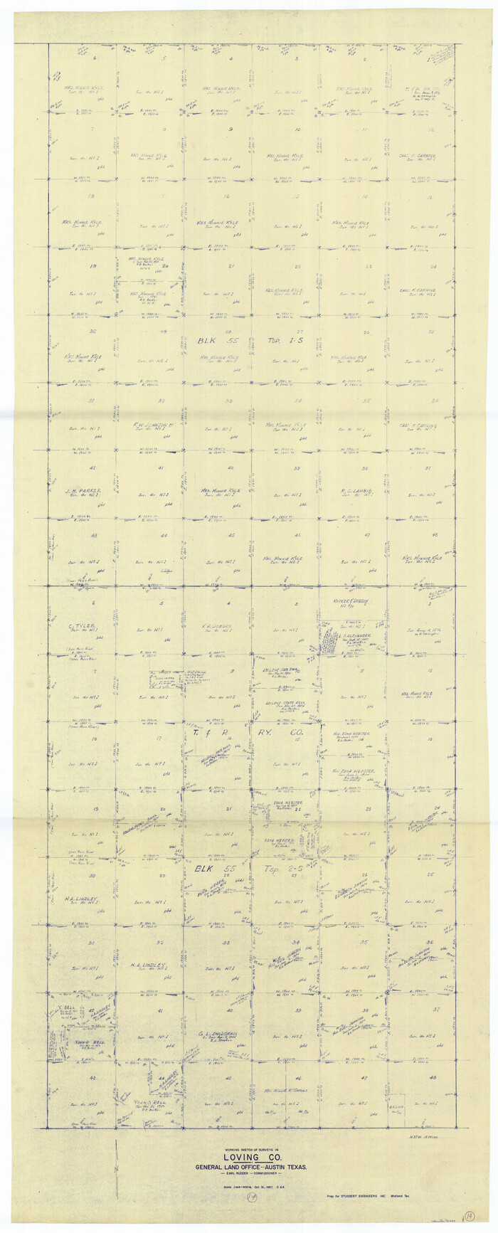 70647, Loving County Working Sketch 14, General Map Collection