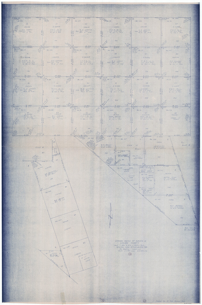 70652, Loving County Working Sketch 18, General Map Collection
