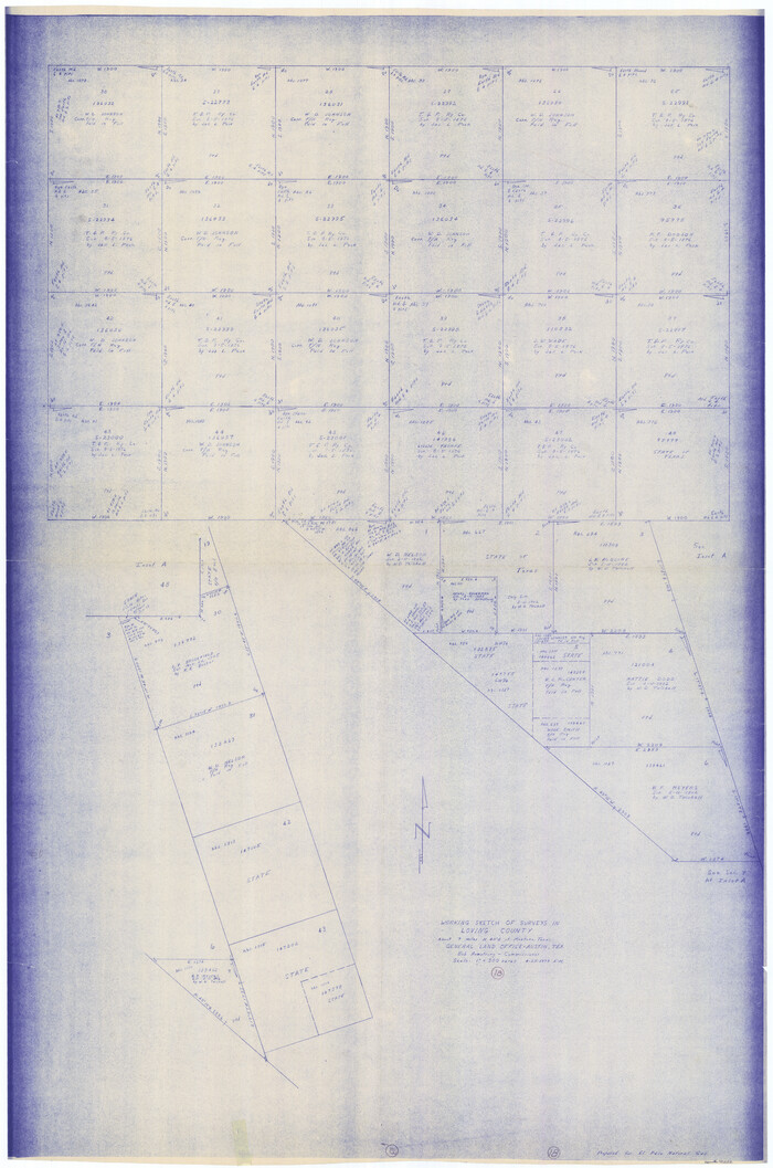70652, Loving County Working Sketch 18, General Map Collection