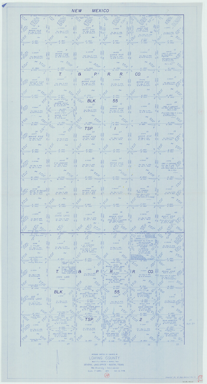70653, Loving County Working Sketch 19, General Map Collection
