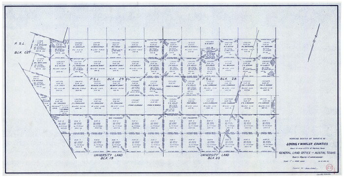 70656, Loving County Working Sketch 22, General Map Collection
