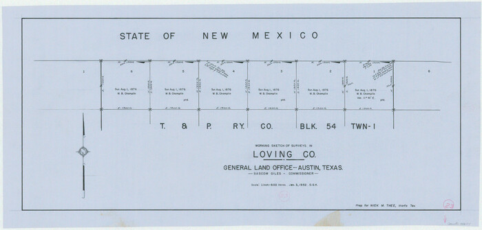 70657, Loving County Working Sketch 23, General Map Collection