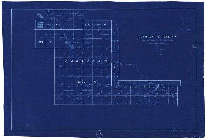 70663, Lubbock County Working Sketch 3, General Map Collection
