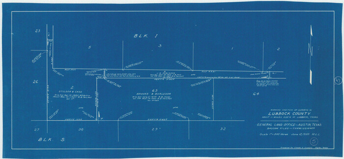 70665, Lubbock County Working Sketch 5, General Map Collection