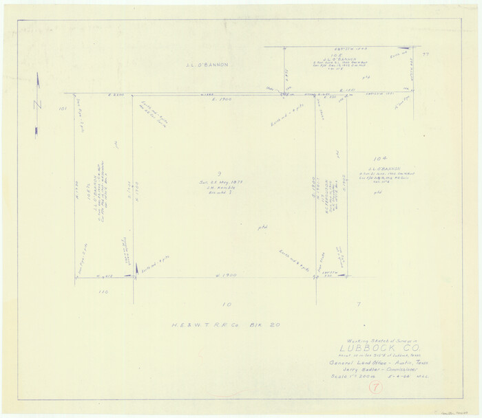 70667, Lubbock County Working Sketch 7, General Map Collection