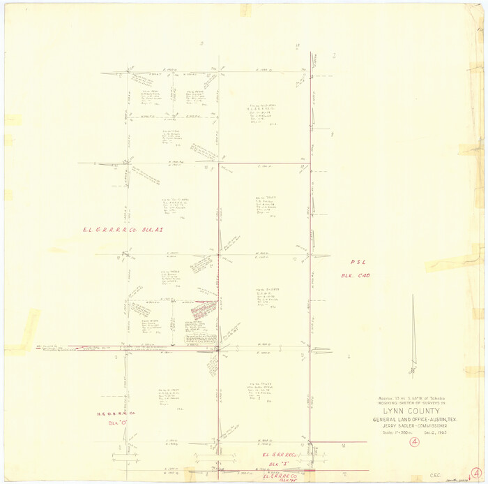 70674, Lynn County Working Sketch 4, General Map Collection