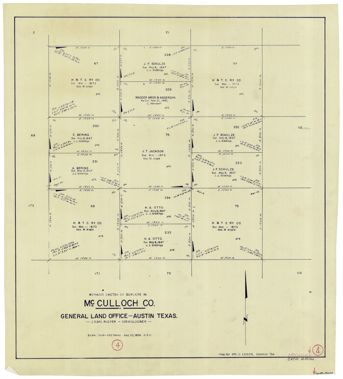 70679, McCulloch County Working Sketch 4, General Map Collection

