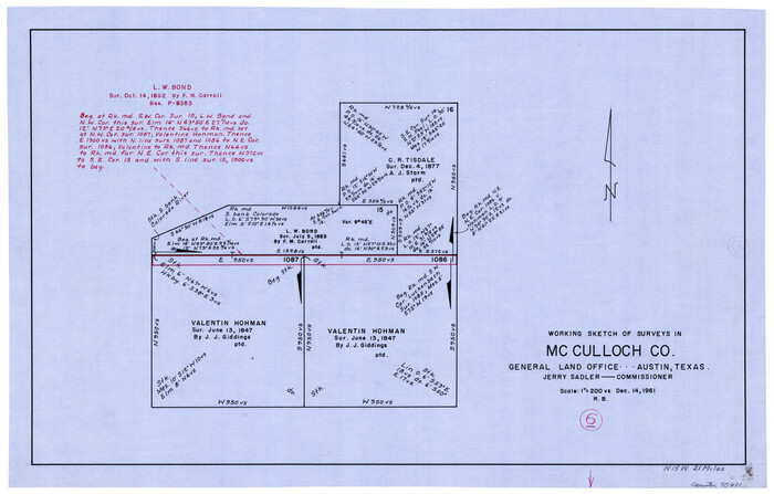 70681, McCulloch County Working Sketch 6, General Map Collection
