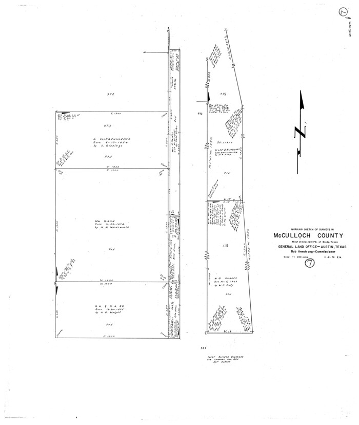 70682, McCulloch County Working Sketch 7, General Map Collection