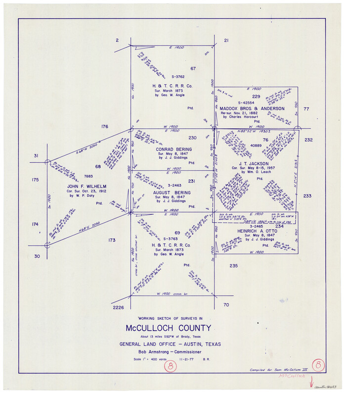 70683, McCulloch County Working Sketch 8, General Map Collection