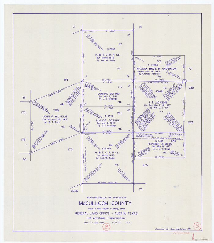 70683, McCulloch County Working Sketch 8, General Map Collection