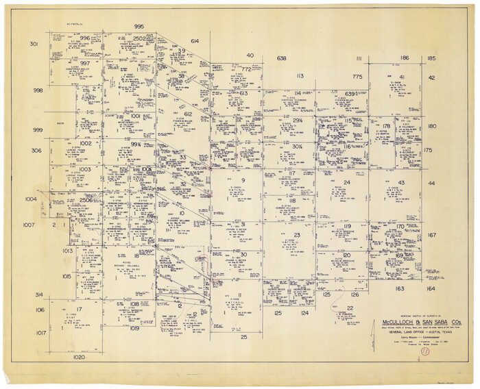 70686, McCulloch County Working Sketch 11, General Map Collection
