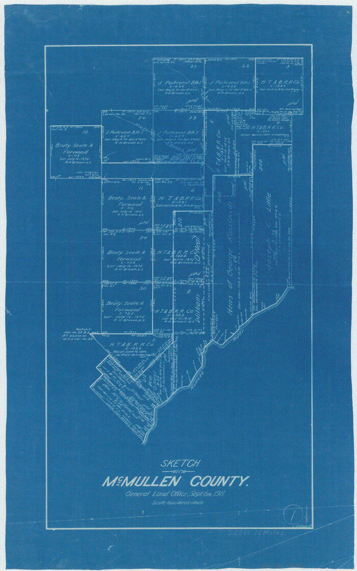 70702, McMullen County Working Sketch 1, General Map Collection
