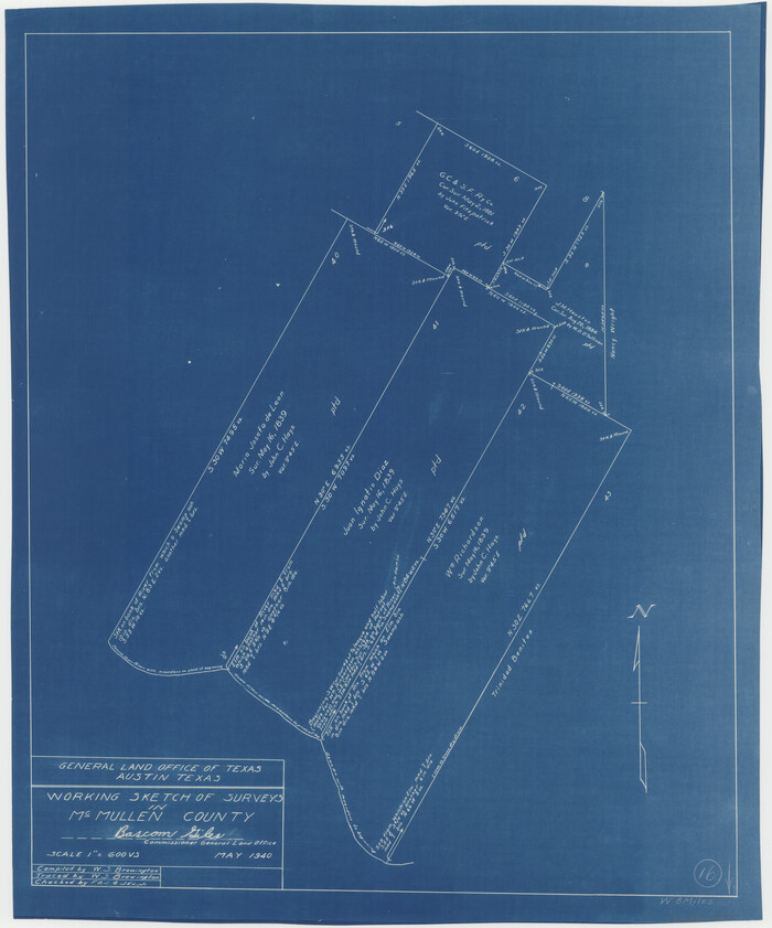 70717, McMullen County Working Sketch 16, General Map Collection