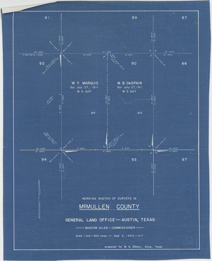 70727, McMullen County Working Sketch 26, General Map Collection