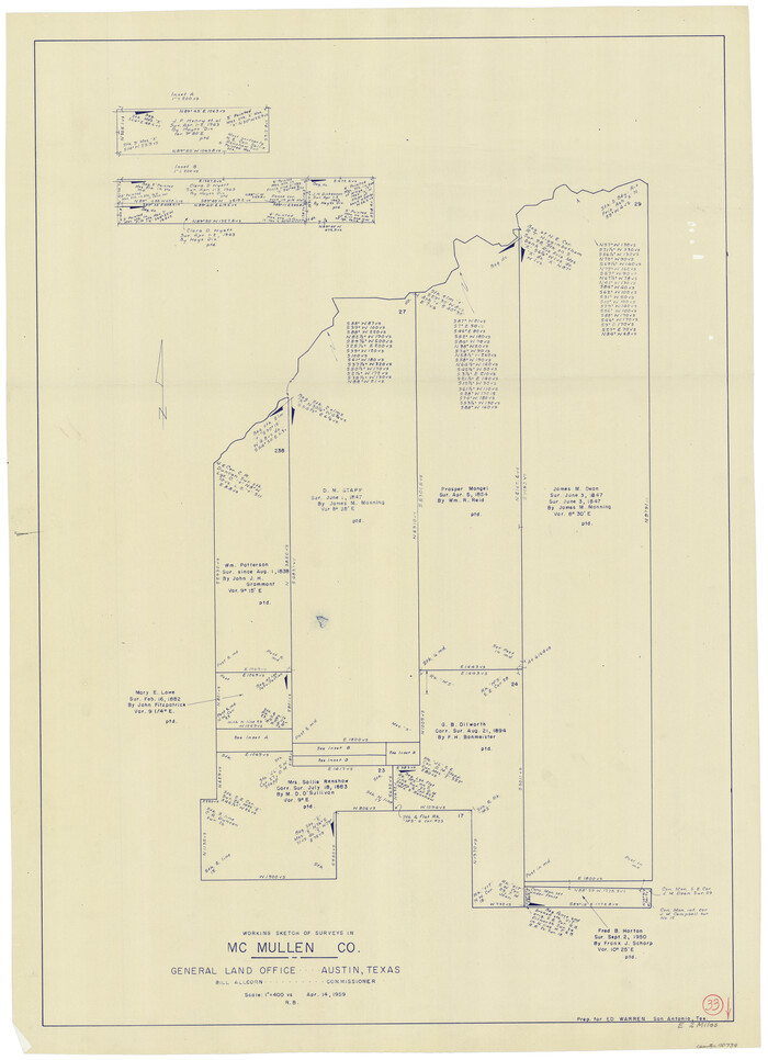 70734, McMullen County Working Sketch 33, General Map Collection

