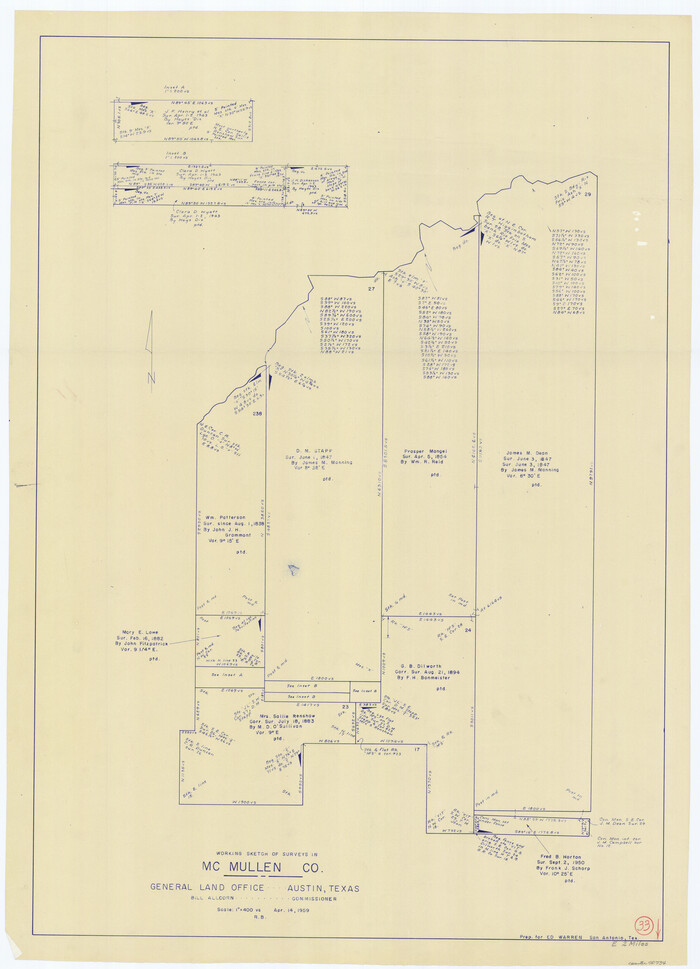 70734, McMullen County Working Sketch 33, General Map Collection