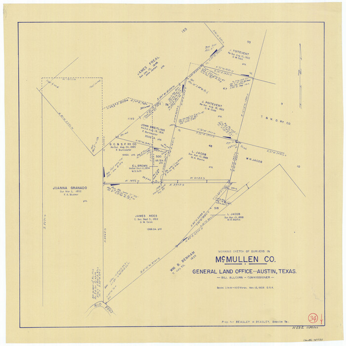 70735, McMullen County Working Sketch 34, General Map Collection