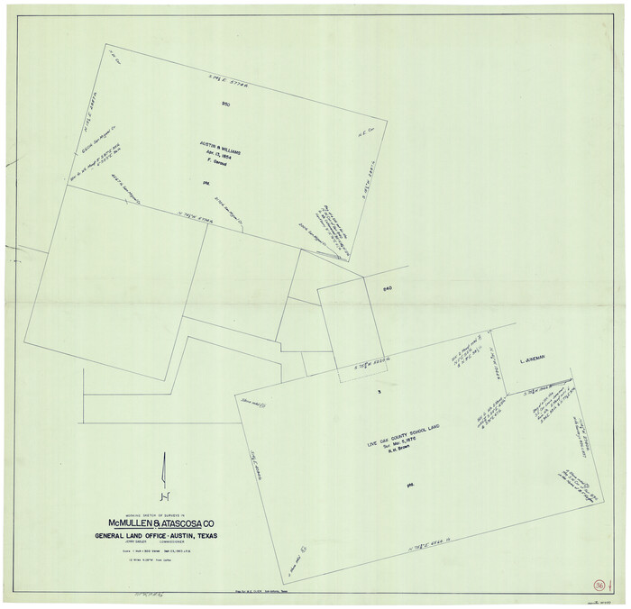 70737, McMullen County Working Sketch 36, General Map Collection
