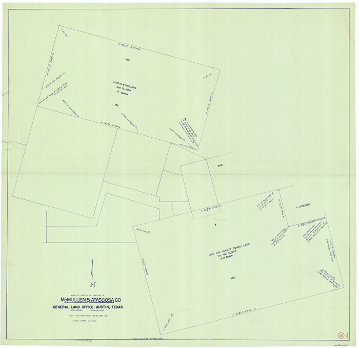 70737, McMullen County Working Sketch 36, General Map Collection