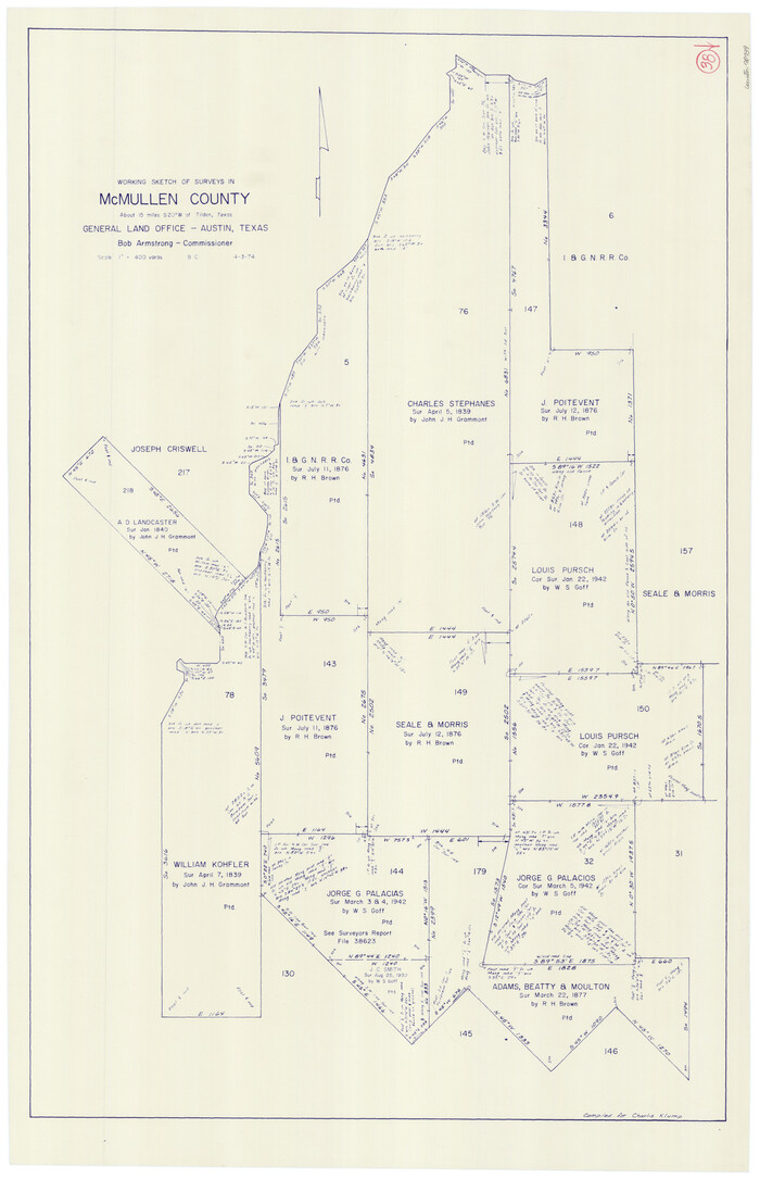 70739, McMullen County Working Sketch 38, General Map Collection
