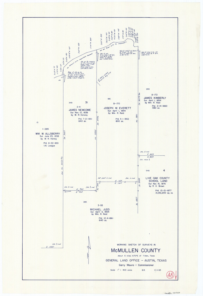 70749, McMullen County Working Sketch 48, General Map Collection