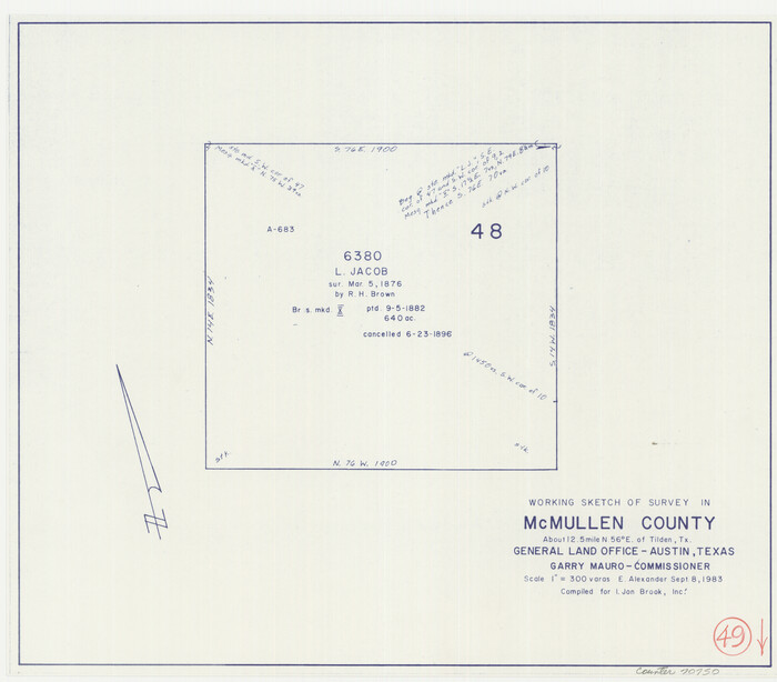 70750, McMullen County Working Sketch 49, General Map Collection