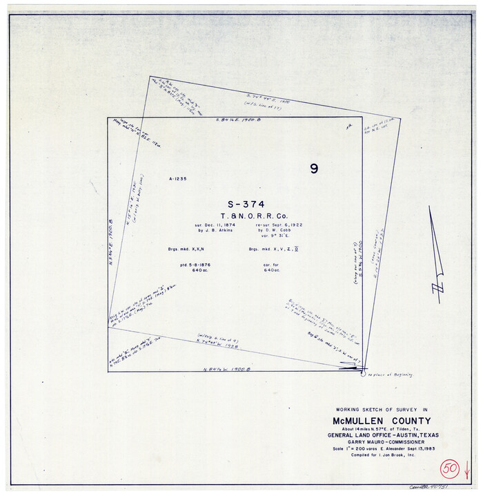 70751, McMullen County Working Sketch 50, General Map Collection
